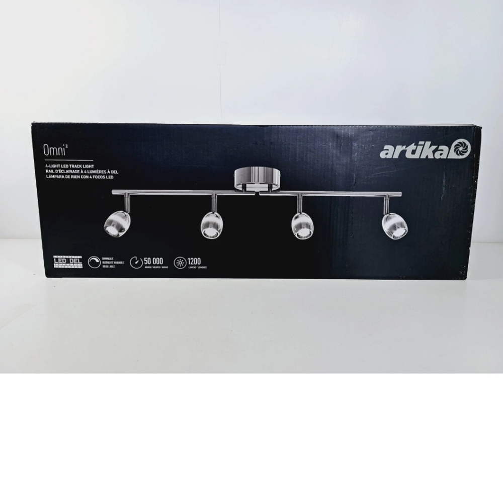 Artika Omni Pivot 4-Light LED Track Light Chrome 32" TRK4MN-P-L1